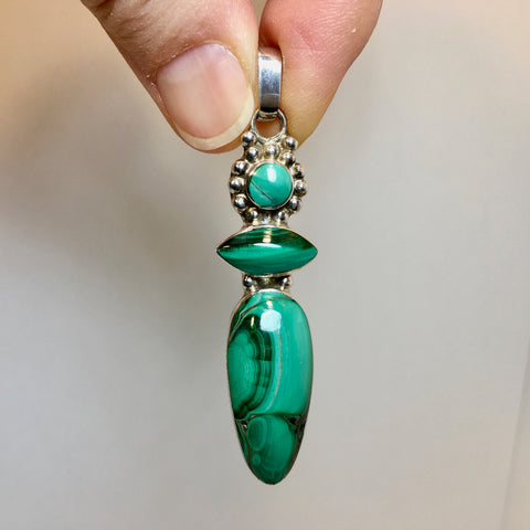 Malachite Goddess Pendant - 44.99