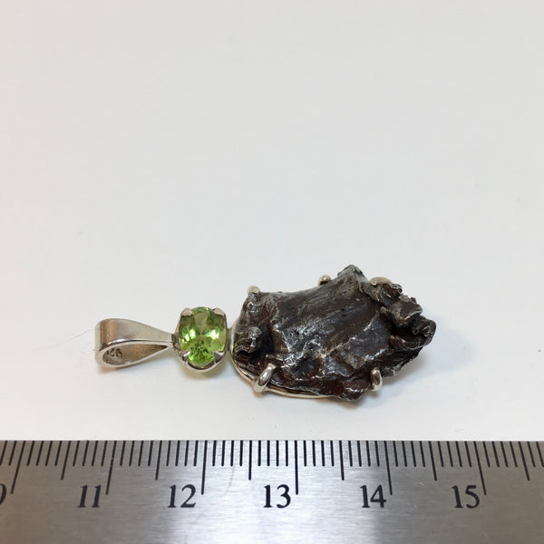 Meteorite and Peridot Pendant - 118.99