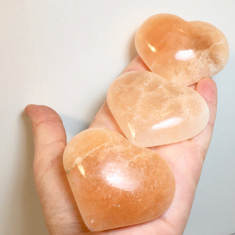 Orange Selenite Heart - 15.00 - SALE PRICE IS 6.99