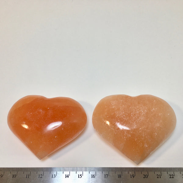 Orange Selenite Heart - 11.99
