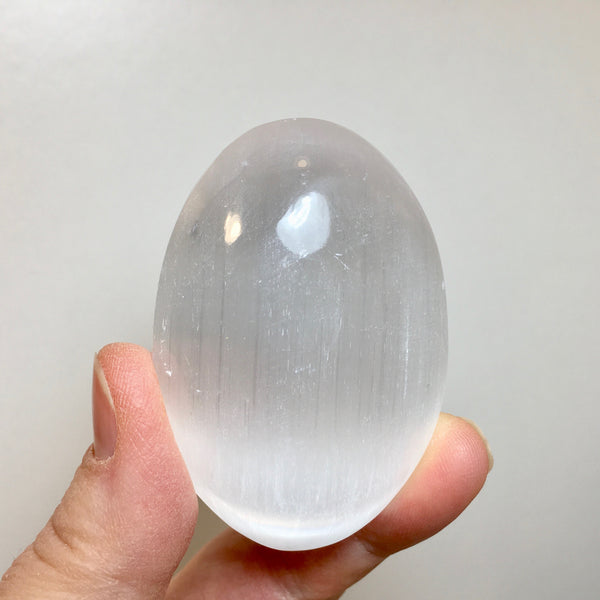 Selenite Palm Stone - 12.99 - SALE PRICE IS 8.99