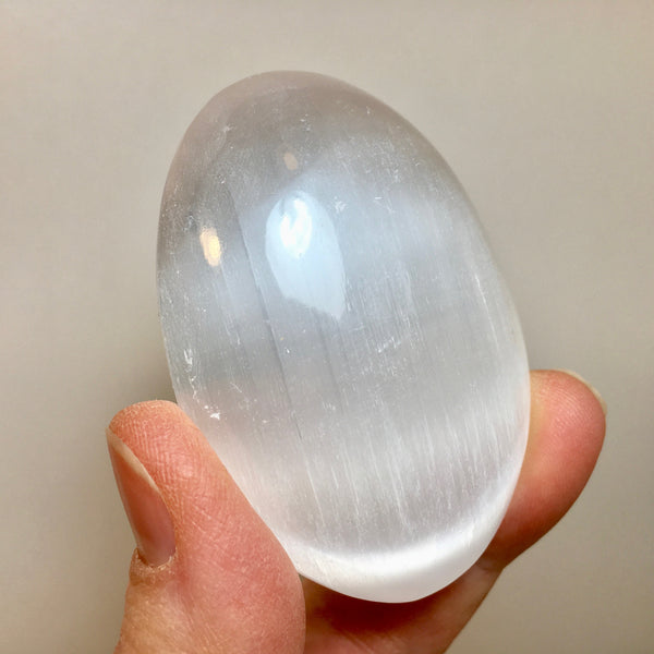 Selenite Palm Stone - 12.99 - SALE PRICE IS 8.99