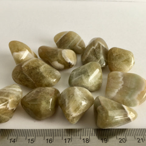 Prasiolite or Green Amethyst Tumbled - 4.99