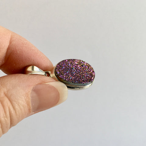 Titanium Aura Druzy Pendant - 54.99