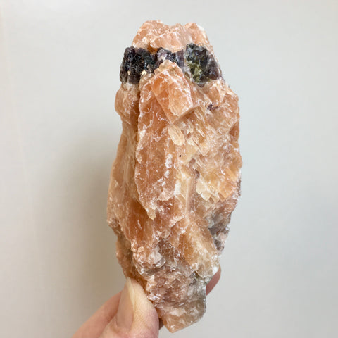 Orange Calcite Purple Fluorite  - 9.97