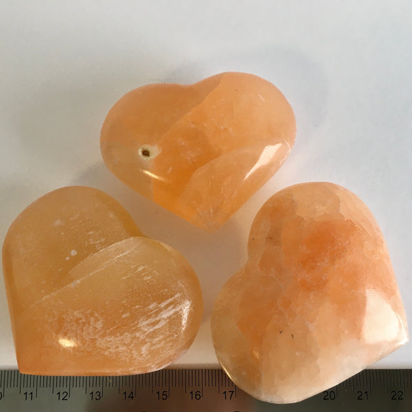 Orange Selenite Heart - 15.00 - SALE PRICE IS 6.99