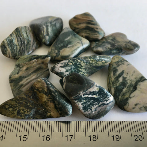 Moody Green Jasper Tumbled - 1.99