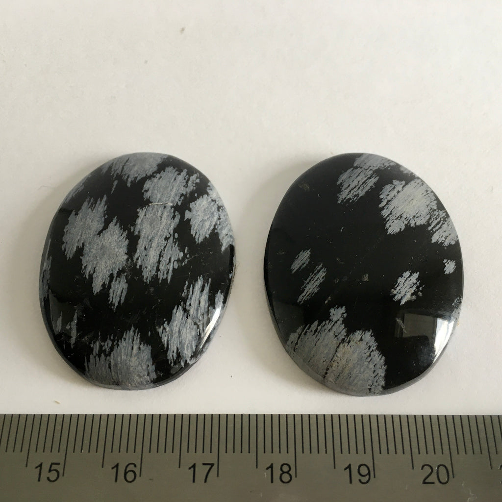 Snowflake Obsidian Cabochon - 11.99