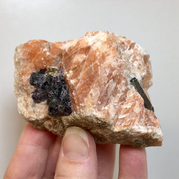 Orange Calcite Purple Fluorite - 9.99