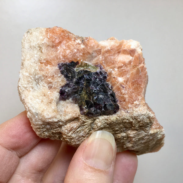 Orange Calcite Purple Fluorite - 9.99