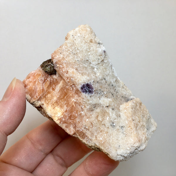 Orange Calcite Purple Fluorite - 9.99