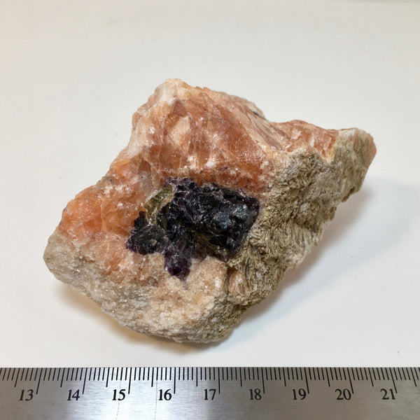 Orange Calcite Purple Fluorite - 9.99