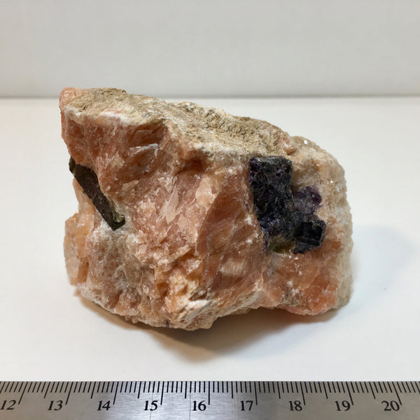 Orange Calcite Purple Fluorite - 9.99