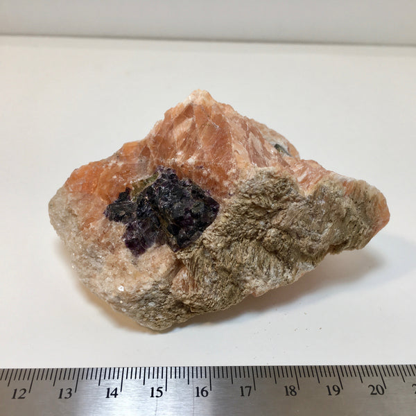Orange Calcite Purple Fluorite - 9.99