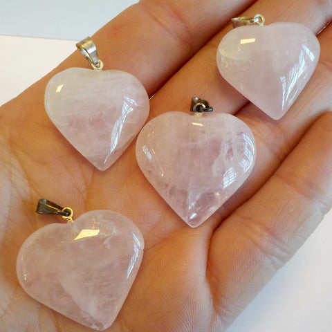 Rose Quartz Heart Pendant - 12.99 - 50% Off