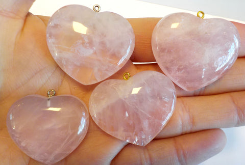 Rose Quartz Heart Pendant - 21.99